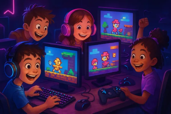 Game Development program — kids building video games